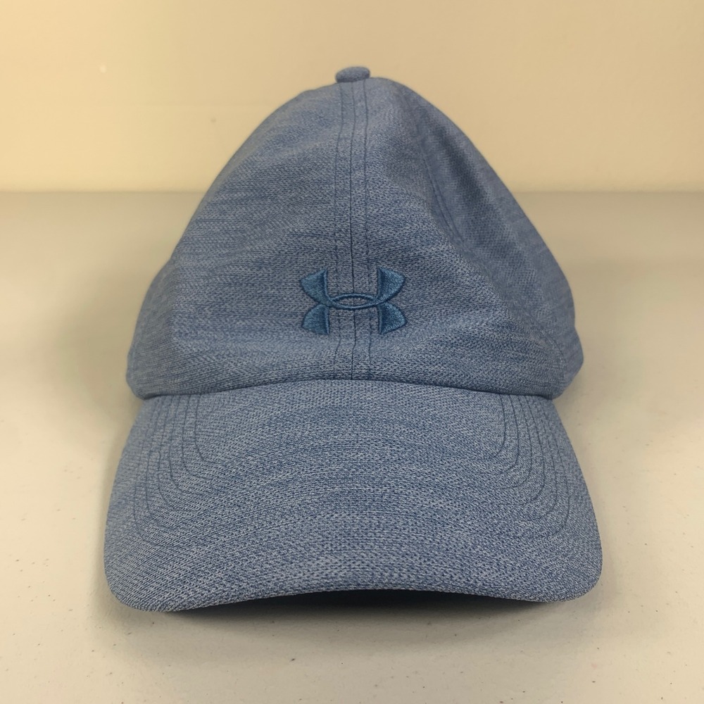 Under Armour Mens UA Free‎ Fit Baseball Cap Light Blue Heathered Adjustable Logo